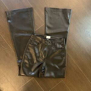 Aritzia Leather flare pants